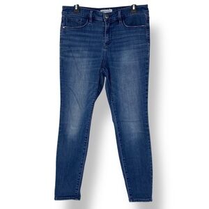 Athleta skinny stretch faded blue jeans women's size 10 Petite